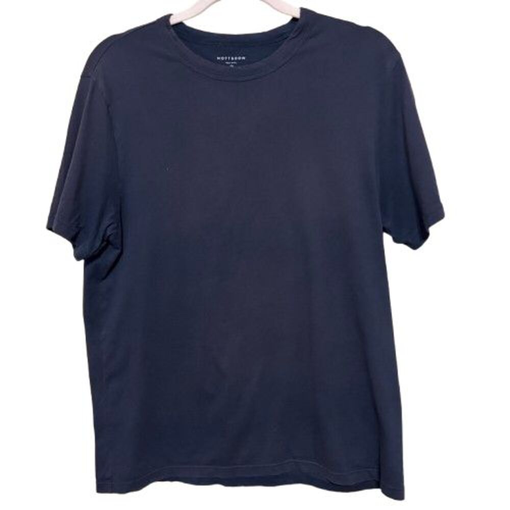 Mott And Bow T Shirt Mens Medium Navy Blue Driggs Crew Neck Cotton Casual